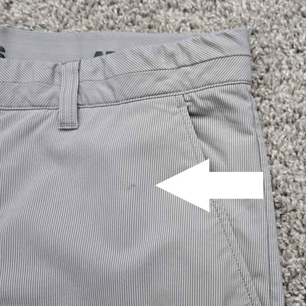 Adidas 365 Pinstripe Performance Shorts Men Grip Waist Golf Athleisure 34 - Picture 7 of 7